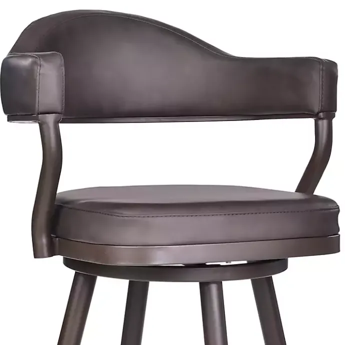 Best Kirklands Home Vintage Faux Leather Justin Bar Stool Brown