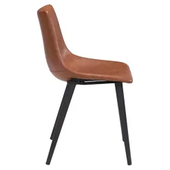 Kirklands Home Vintage Faux Leather Dining Chairs, Set of 2 Brown