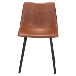 Kirklands Home Vintage Faux Leather Dining Chairs, Set of 2 Brown