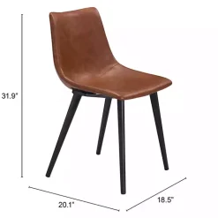 Kirklands Home Vintage Faux Leather Dining Chairs, Set of 2 Brown