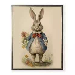 Online Kirklands Home Vintage Bunny Framed Art Print Tan