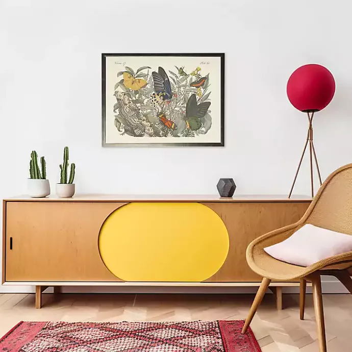 Best Kirklands Home Vintage Butterfly Bookplate Framed Art Print