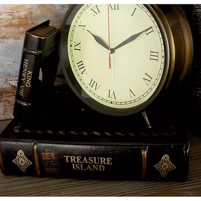 Best Kirklands Home Vintage Classics Faux Leather Book Boxes, Set of 3 Brown