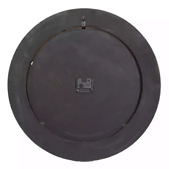 Discount Kirklands Home Vintage Cream Rust Round Framed Wall Clock