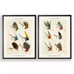 Outlet Kirklands Home Vintage Fishing Lures Framed Art Prints, Set of 2