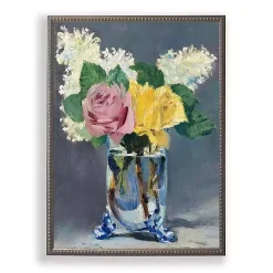 Clearance Kirklands Home Vintage Floral I Beaded Framed Art Print