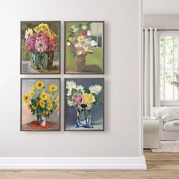 Discount Kirklands Home Vintage Floral IV Beaded Framed Art Print