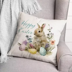 Sale Kirklands Home Vintage Hoppy Easter Floral Indoor/Outdoor Pillow
