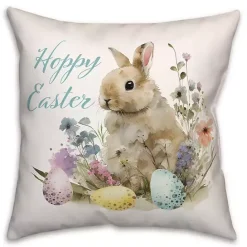 Sale Kirklands Home Vintage Hoppy Easter Floral Indoor/Outdoor Pillow