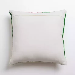 New Kirklands Home Vintage Jolly Santa Hooked Christmas Pillow