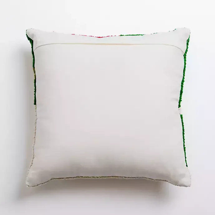 New Kirklands Home Vintage Jolly Santa Hooked Christmas Pillow