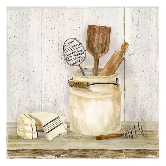 Kirklands Home Vintage Kitchen I Giclee Canvas Art Print, 20x20 White