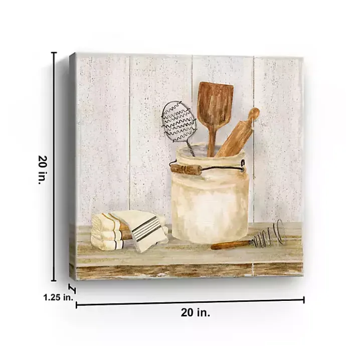 Kirklands Home Vintage Kitchen I Giclee Canvas Art Print, 20x20 White