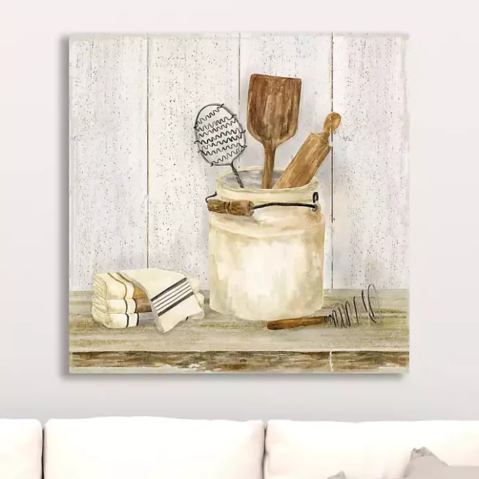 Kirklands Home Vintage Kitchen I Giclee Canvas Art Print, 20x20 White