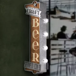 Best Kirklands Home Vintage LED Metal Craft Beer Bar Marquee Plaque