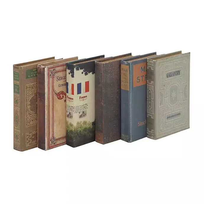 Sale Kirklands Home Vintage Library Decorative 6-pc. Book Box Set