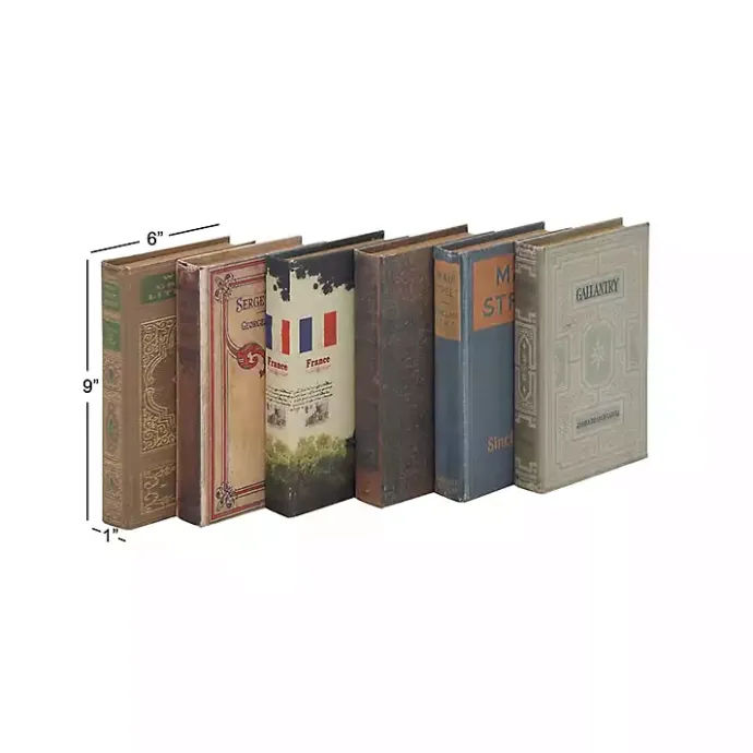 Sale Kirklands Home Vintage Library Decorative 6-pc. Book Box Set