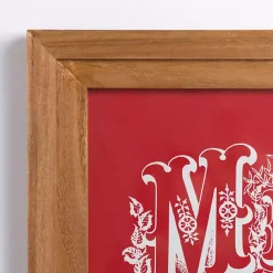 Sale Kirklands Home Vintage Merry Christmas Framed Wall Plaque Red