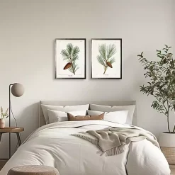 Clearance Kirklands Home Vintage Pine Leaves Framed Art Prints, Set of 2