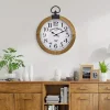 Discount Kirklands Home Vintage Pocket Watch Wooden Wall Clock