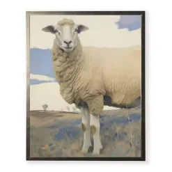 Discount Kirklands Home Vintage Sheep Framed Art Print White