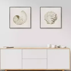 Best Kirklands Home Vintage Shells Framed Canvas Art Prints, Set of 2 Ivory