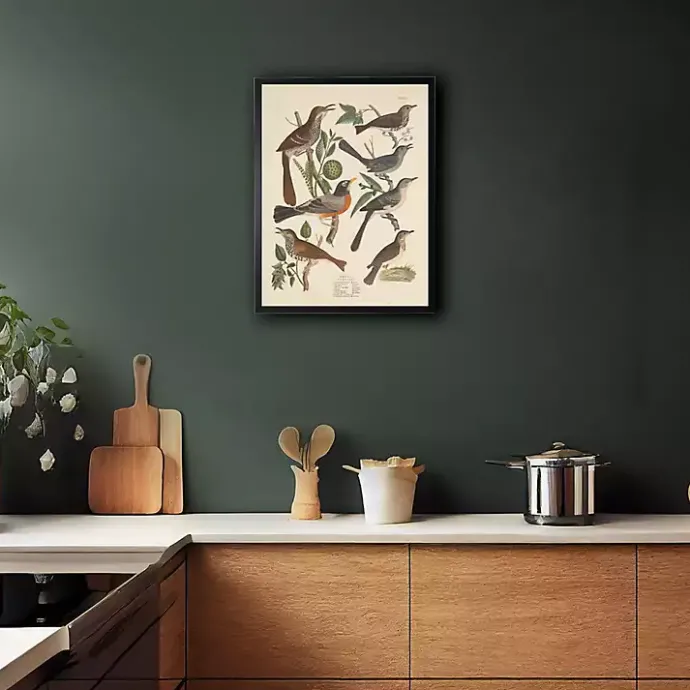 Outlet Kirklands Home Vintage Thrush Birds Framed Art Print