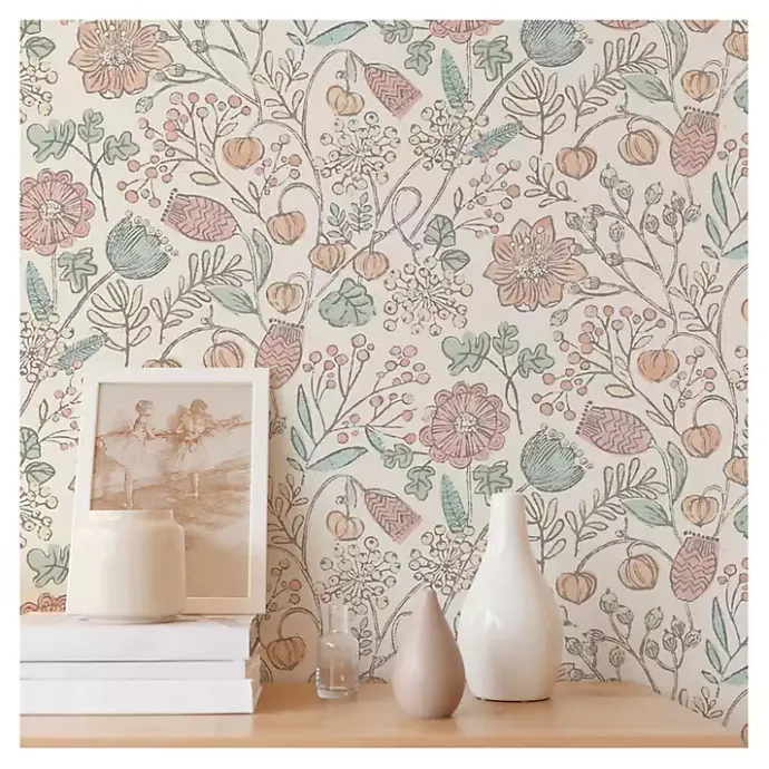Discount Kirklands Home Vintage Woodland Floral Peel & Stick Wallpaper