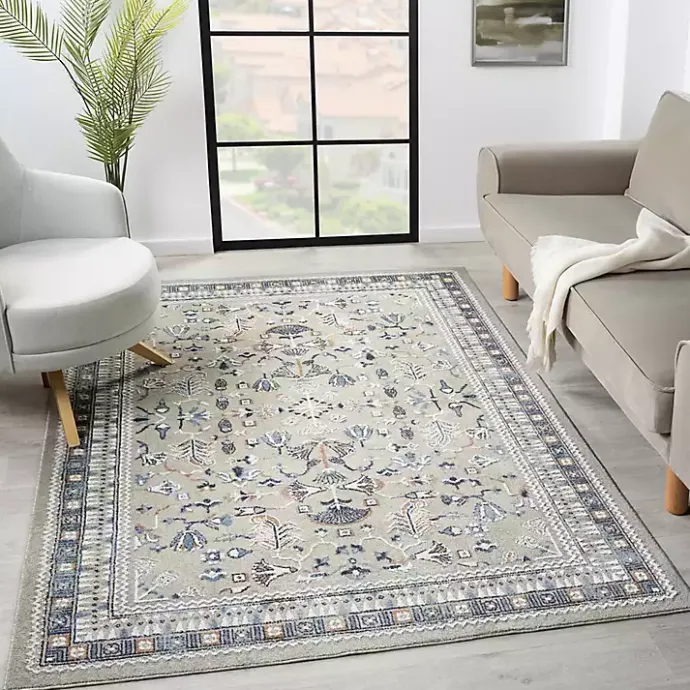 Sale Kirklands Home Vista Blue Beige Accent Rug, 2x3
