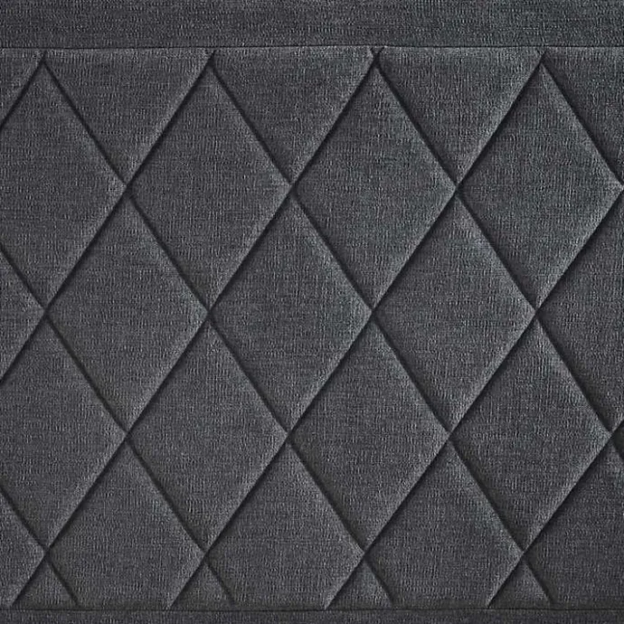 Discount Kirklands Home Viv Charcoal Diamond Tufted Queen Bed Frame Gray