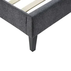 Discount Kirklands Home Viv Charcoal Diamond Tufted Queen Bed Frame Gray