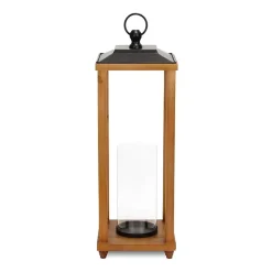 Kirklands Home Vivora Wooden Open Lantern, 24 in.