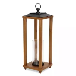 Kirklands Home Vivora Wooden Open Lantern, 24 in.