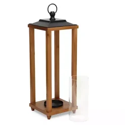 Kirklands Home Vivora Wooden Open Lantern, 24 in.