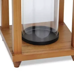 Kirklands Home Vivora Wooden Open Lantern, 24 in.