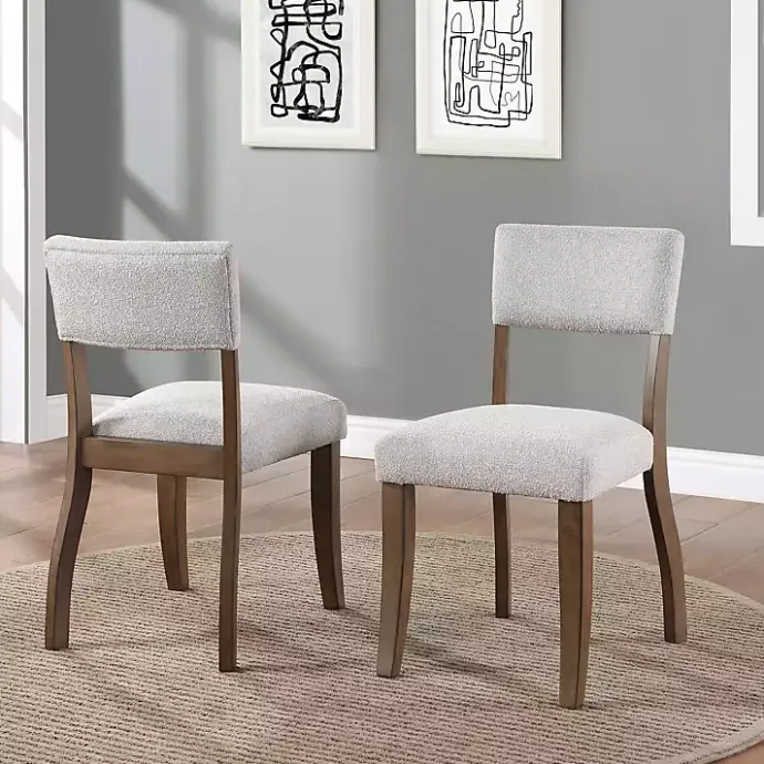Sale Kirklands Home Wade Upholstered Dining Chairs, Set of 2 Gray