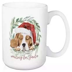 Clearance Kirklands Home Waiting for Santa Paws Mugs, Set of 2