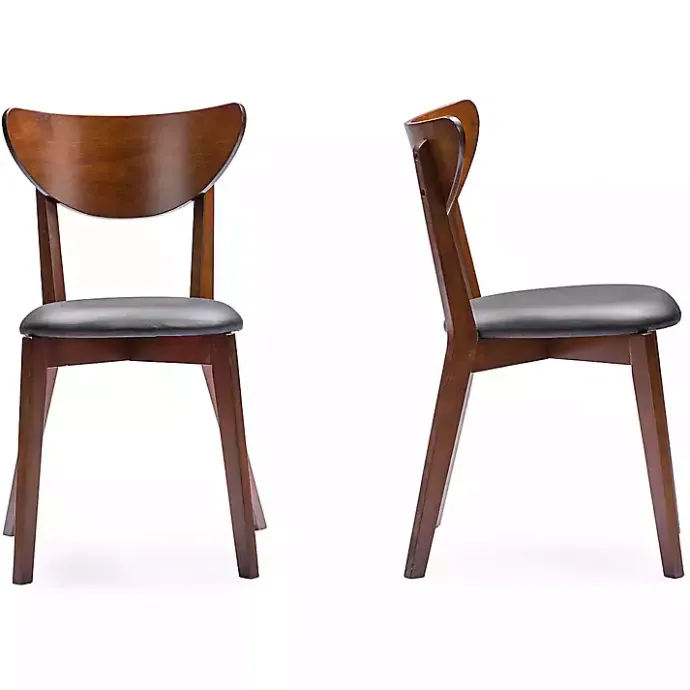 Outlet Kirklands Home Walnut and Black Mid-Century 5-pc. Dining Set