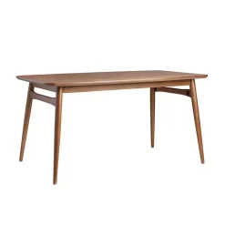 Hot Kirklands Home Walnut Ash Wood Mid-Century Modern Dining Table Brown