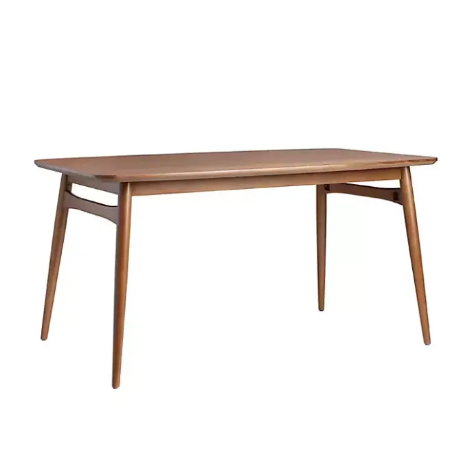 Hot Kirklands Home Walnut Ash Wood Mid-Century Modern Dining Table Brown