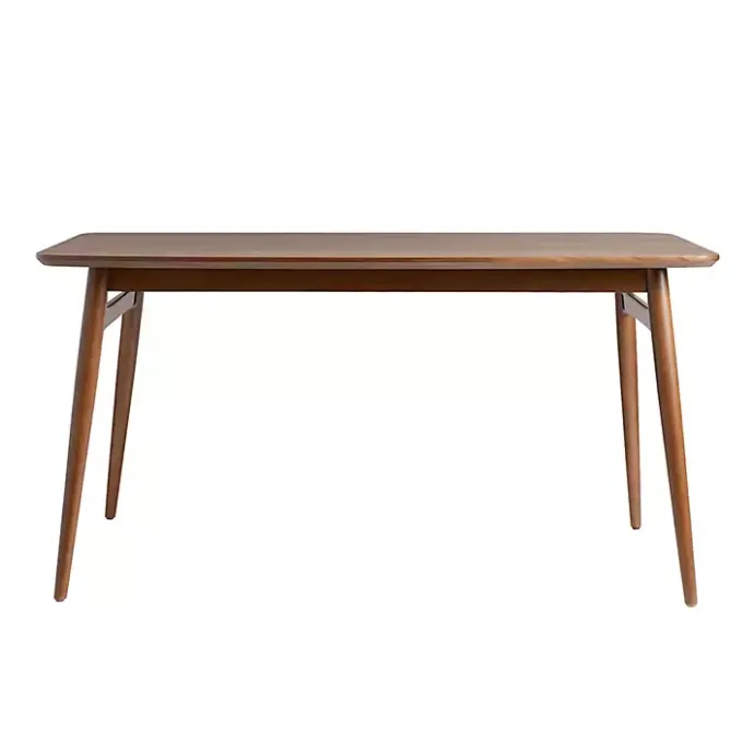 Hot Kirklands Home Walnut Ash Wood Mid-Century Modern Dining Table Brown