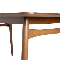 Hot Kirklands Home Walnut Ash Wood Mid-Century Modern Dining Table Brown