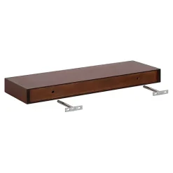 Best Kirklands Home Walnut Brown Floating Shelves, Set of 2
