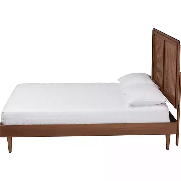 Sale Kirklands Home Walnut Rattan Amelia Queen Bed Brown