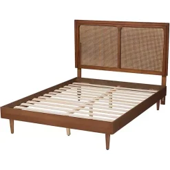 Sale Kirklands Home Walnut Rattan Amelia Queen Bed Brown