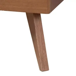 New Kirklands Home Walnut Rattan Kelly Queen Platform Bed Brown