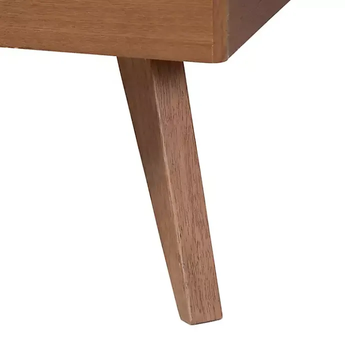 New Kirklands Home Walnut Rattan Kelly Queen Platform Bed Brown