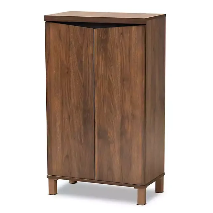 Sale Kirklands Home Walnut Slim Shoe Storage Cabinet Brown