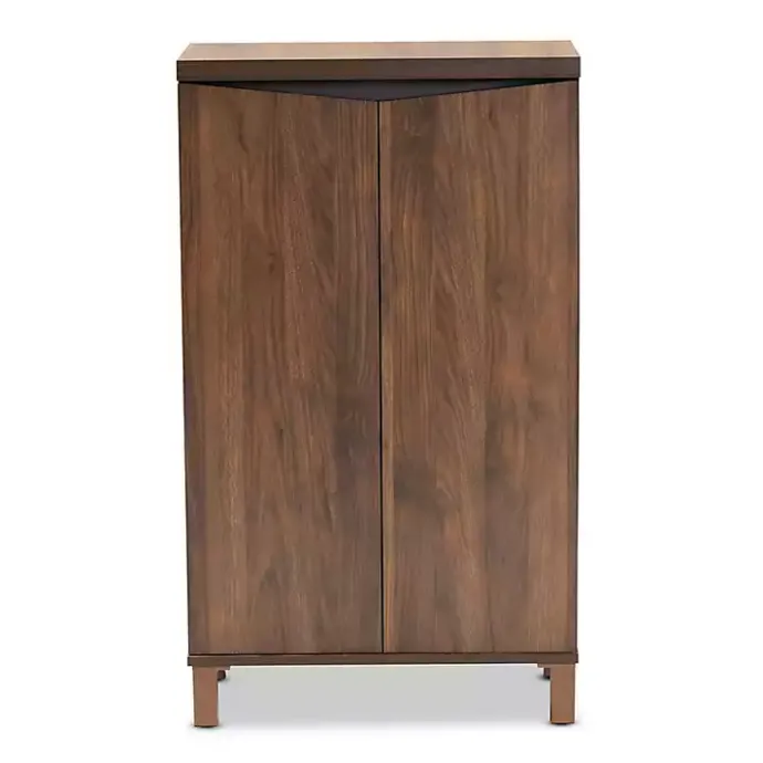 Sale Kirklands Home Walnut Slim Shoe Storage Cabinet Brown