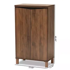 Sale Kirklands Home Walnut Slim Shoe Storage Cabinet Brown